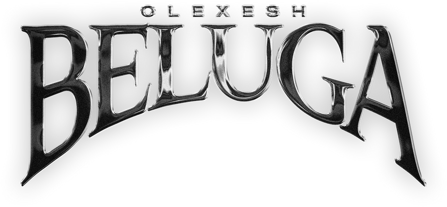 OLEXESH "BELUGA" Schriftzug in Anthazit